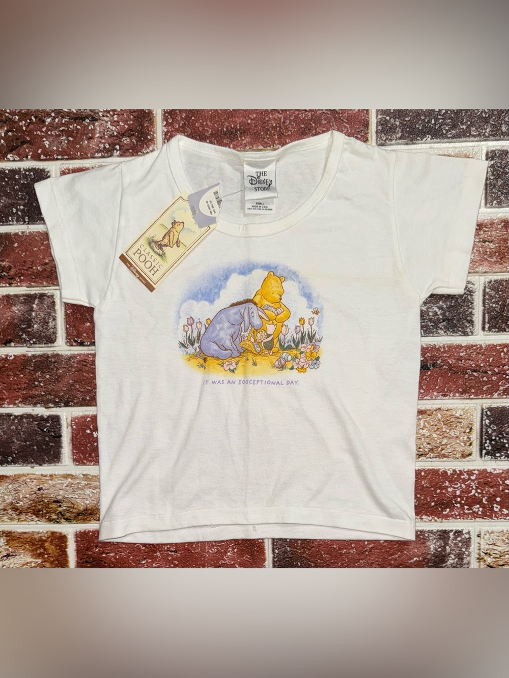 NWT Vintage Disney Store Classic Pooh Easter T-shirt Girl Small ~6-7y